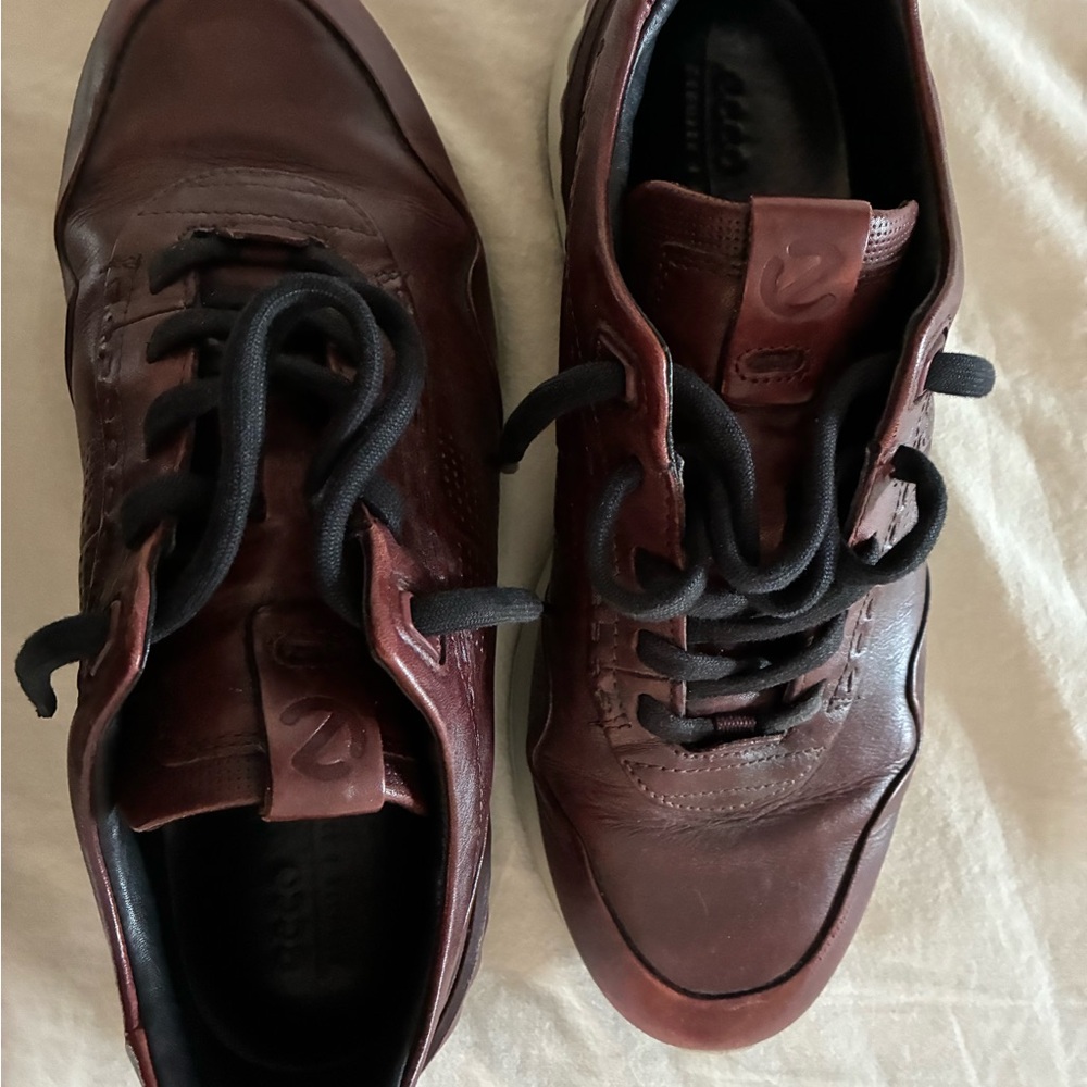 Ecco Men's Brown full Leather Sneakers